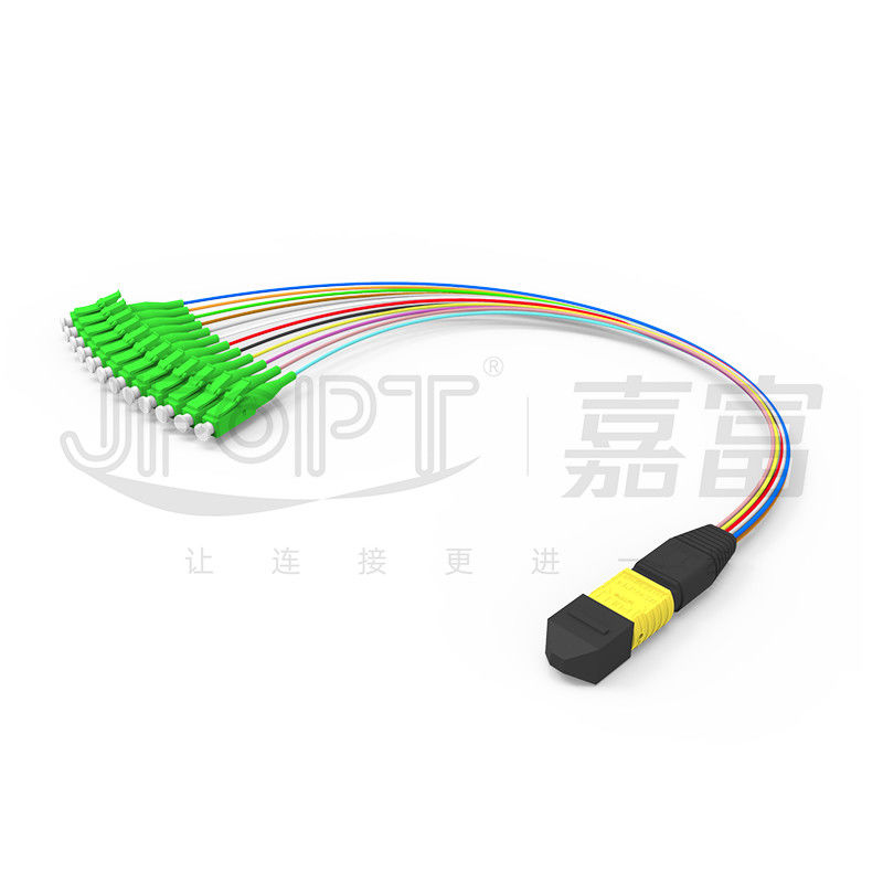 MTP-12 * LC Fiber Optic Jumper 12 Core OS2 G657A1 G657A2 0.9mm فرع Furcation