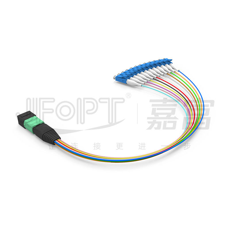 MTP-12 * LC Fiber Optic Jumper 12 Core OS2 G657A1 G657A2 0.9mm فرع Furcation