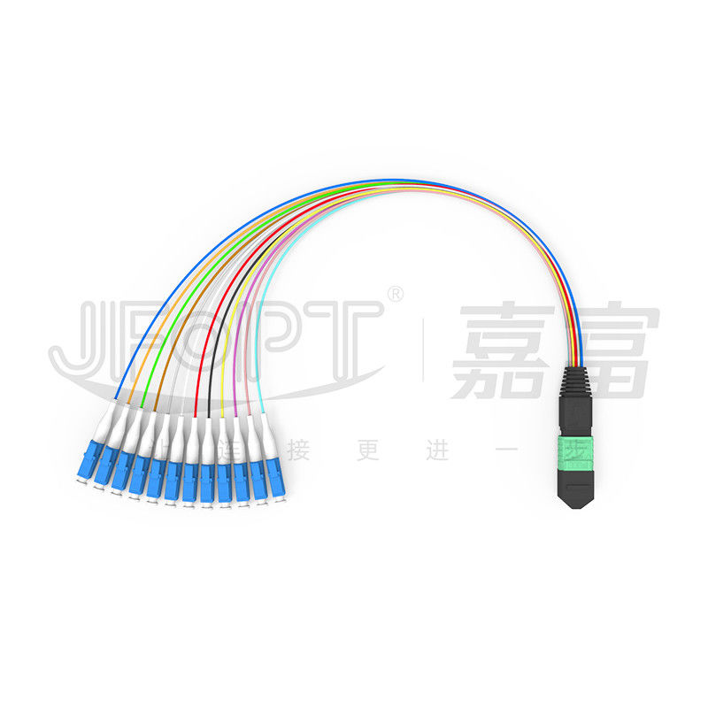 MTP-12 * LC Fiber Optic Jumper 12 Core OS2 G657A1 G657A2 0.9mm فرع Furcation