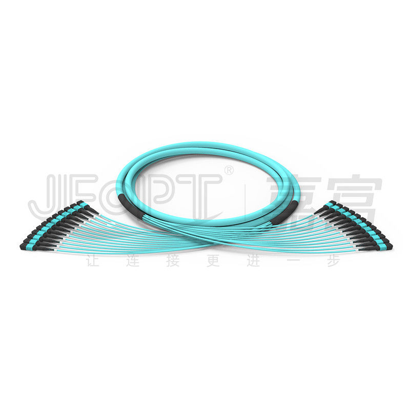 288 نواة 12 وحدة فرعية متعددة الأوضاع OM3-300 Mpo كابل OFNR OFNP MPO PC Fiber Optic Trunk