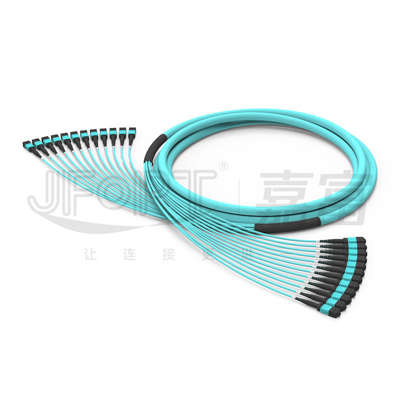 288 نواة 12 وحدة فرعية متعددة الأوضاع OM3-300 Mpo كابل OFNR OFNP MPO PC Fiber Optic Trunk