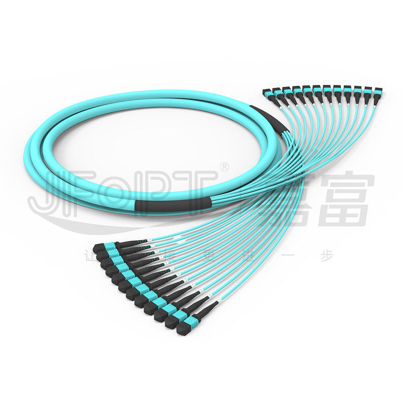 288 نواة 12 وحدة فرعية متعددة الأوضاع OM3-300 Mpo كابل OFNR OFNP MPO PC Fiber Optic Trunk