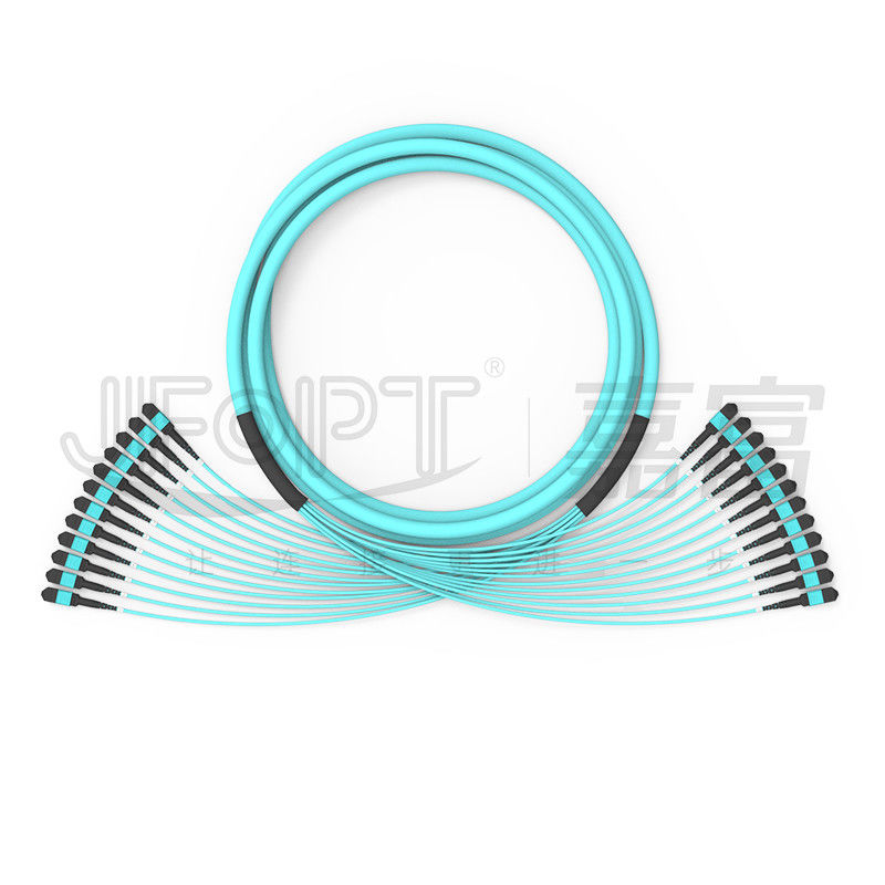 288 نواة 12 وحدة فرعية متعددة الأوضاع OM3-300 Mpo كابل OFNR OFNP MPO PC Fiber Optic Trunk