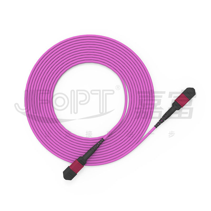 OFNP Flame Retardant MPO Trunk Cable 2.0mm-5.0mm PVC Fiber Optic Trunk