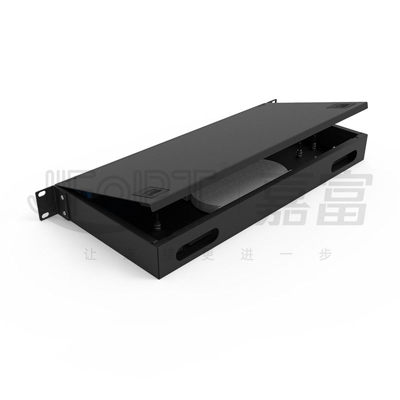 لوحة التصحيح 1U ToolLess 24 Port Rack Mount Patch Panel LC Duplex 48 Fibers