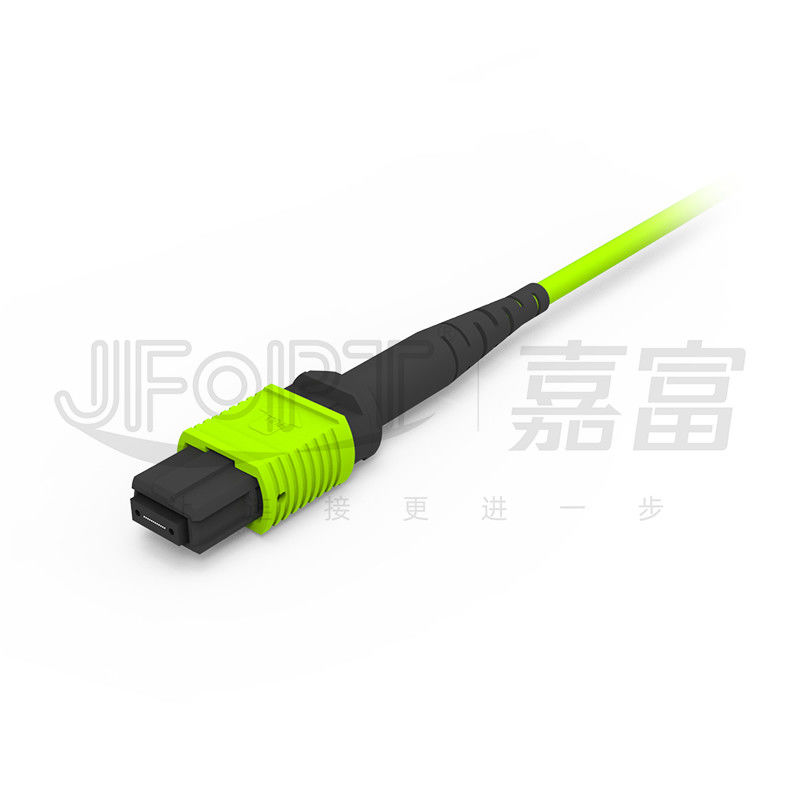 96 نواة 12 ألياف MPO Fiber Jumper 8 وحدات OM5 50/125 عرض النطاق الترددي العالي المتعدد