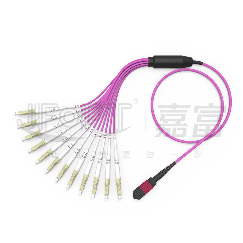 MPO-LC 3.0 Mini MPO Breakout Cable 2.0mm فرع MPO Fiber Patch Cord