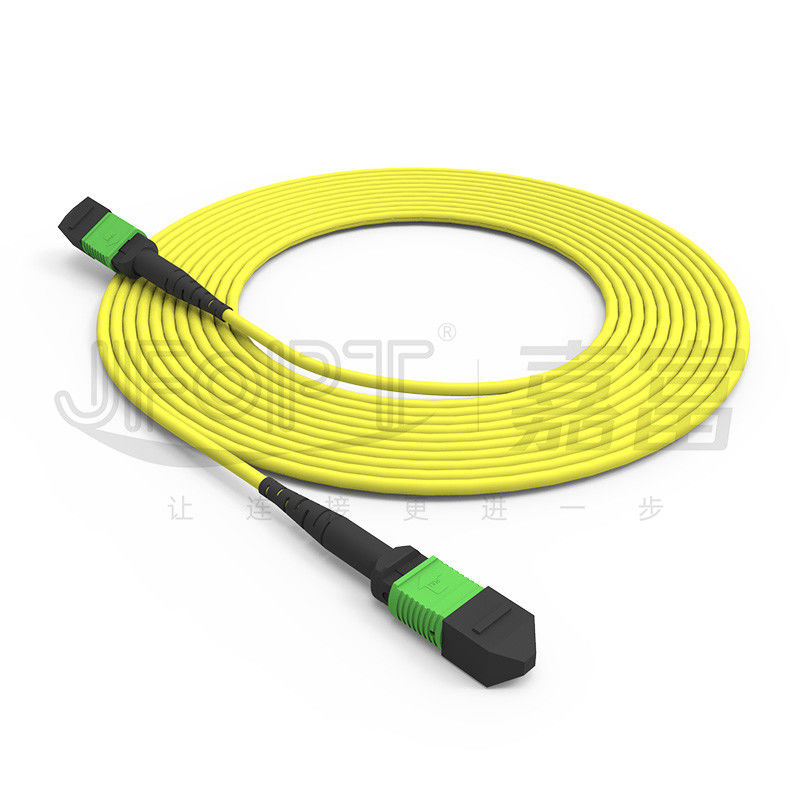 12-نواة MPO كابل الجذع كابل التشغيل الحاجز G657A1 / G657A2 3.0 LSZH عكس القطبية A / B