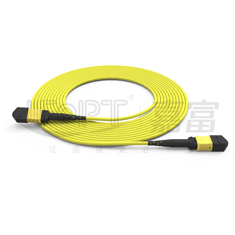 12-نواة MPO كابل الجذع كابل التشغيل الحاجز G657A1 / G657A2 3.0 LSZH عكس القطبية A / B