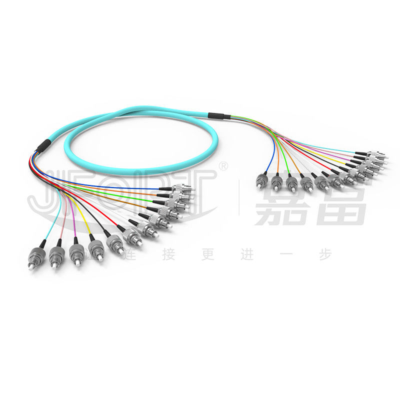 10 غيغابيت شريط فرع متعدد الوسائط الشبك 2-24 النواة OM3/OM4 أكوا LSZH فرع 2.0/3.0mm