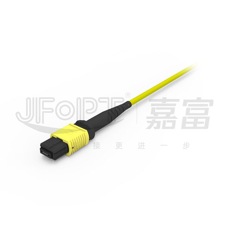 12 نواة MPO كابل الجذع LSZH 2.0mm/3.0mm خسارة منخفضة كابل الأنبوب الواحد MPO كابل التصحيح
