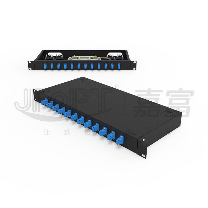 LC/SC/FC/ST رف جبل الألياف اللوحة 12/24core مع 19-بوصة حجم زر الباب فتح