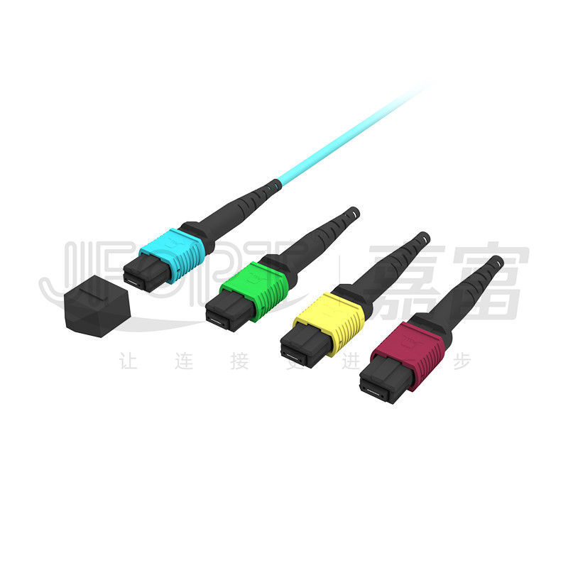كابل MPO لـ OM3 OM4 MPO-LC لـ 1 3 5 10 متر LSZH / PVC جاكيت 850/1300nm أكوا